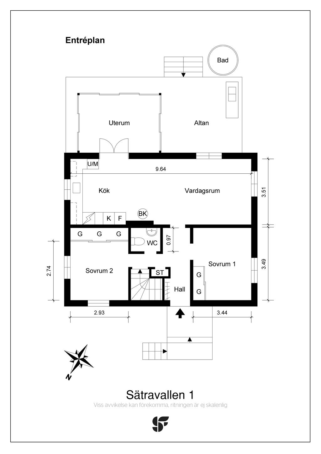 Planritning entréplan