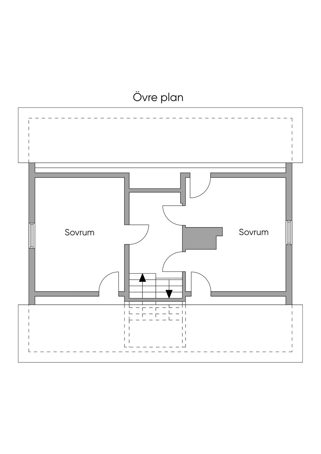 Planlösning Övre plan