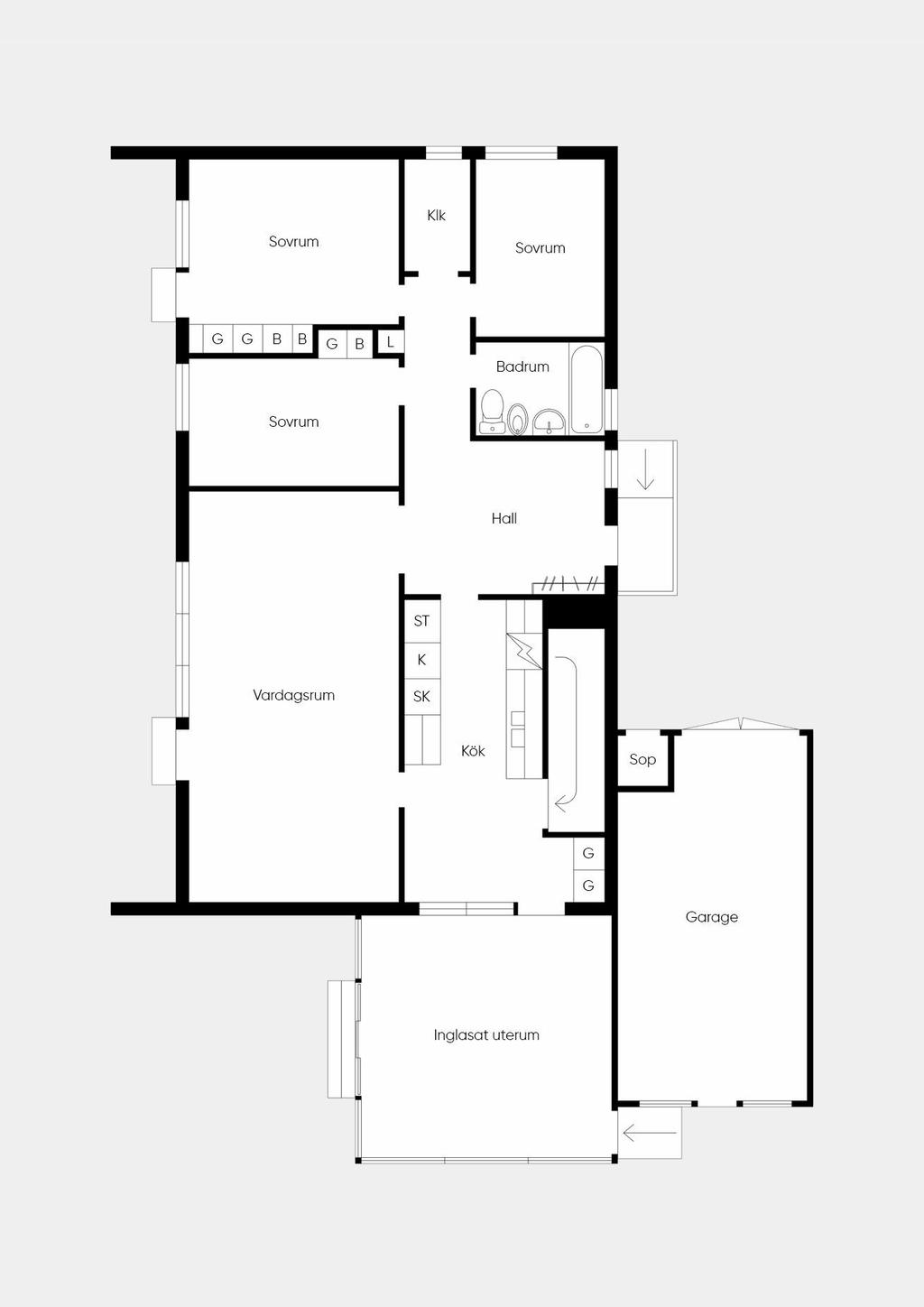 Planlösning entré-plan