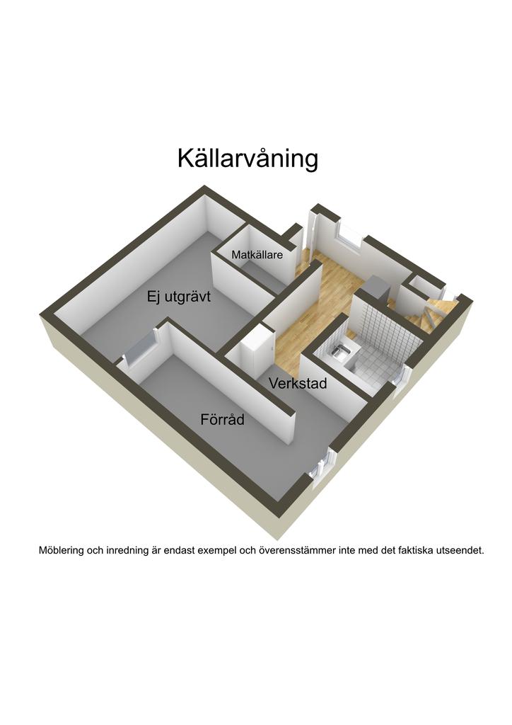 Källare, 3D-skiss