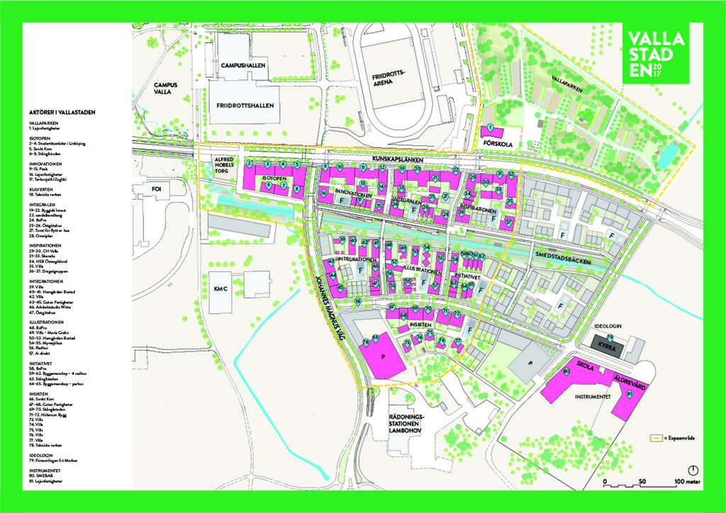 Karta aktörer Vallastaden