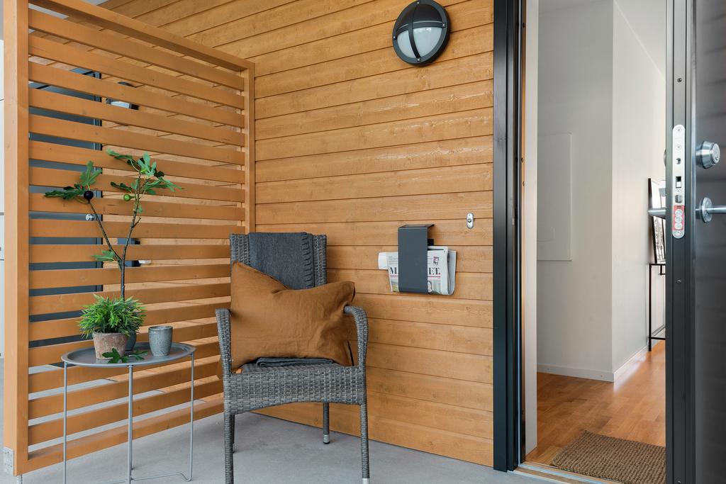 Inspirationsbild privat uteplats på loftgången