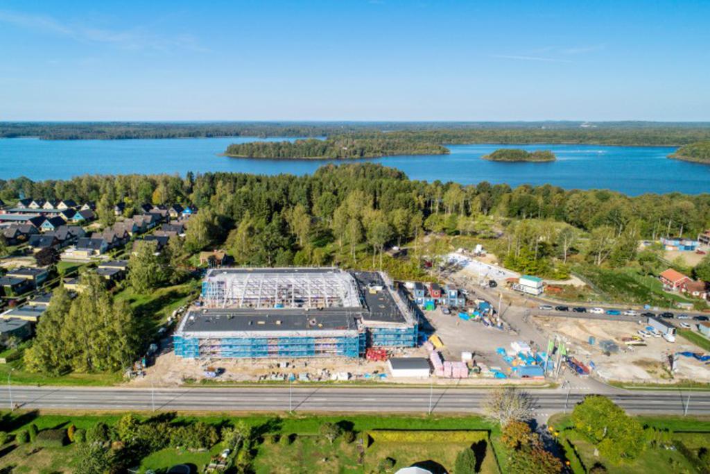 Drönarbild över Bovieran och Södra Bergunda sjön