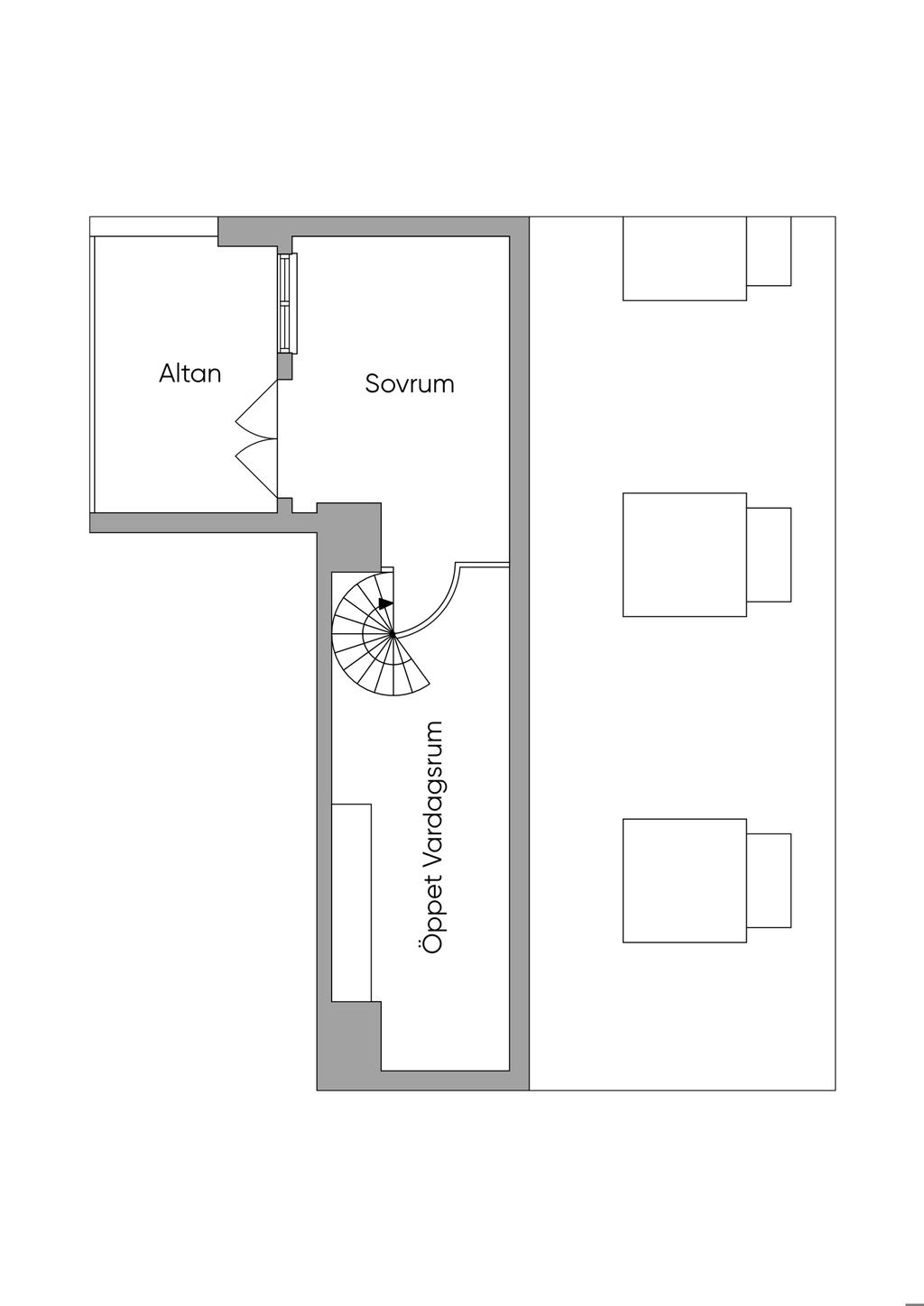 Planritning - Övre plan
