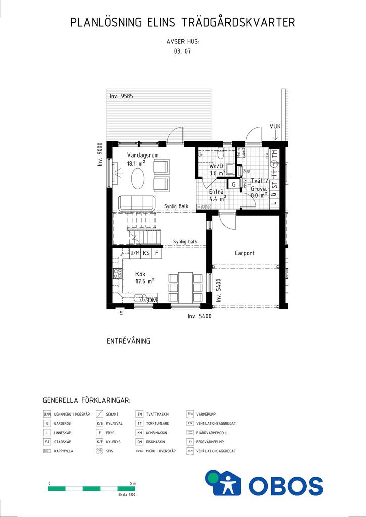 Bofaktablad rad/parhus nr 3 entréplan. Fast pris 3 895 000 kr.