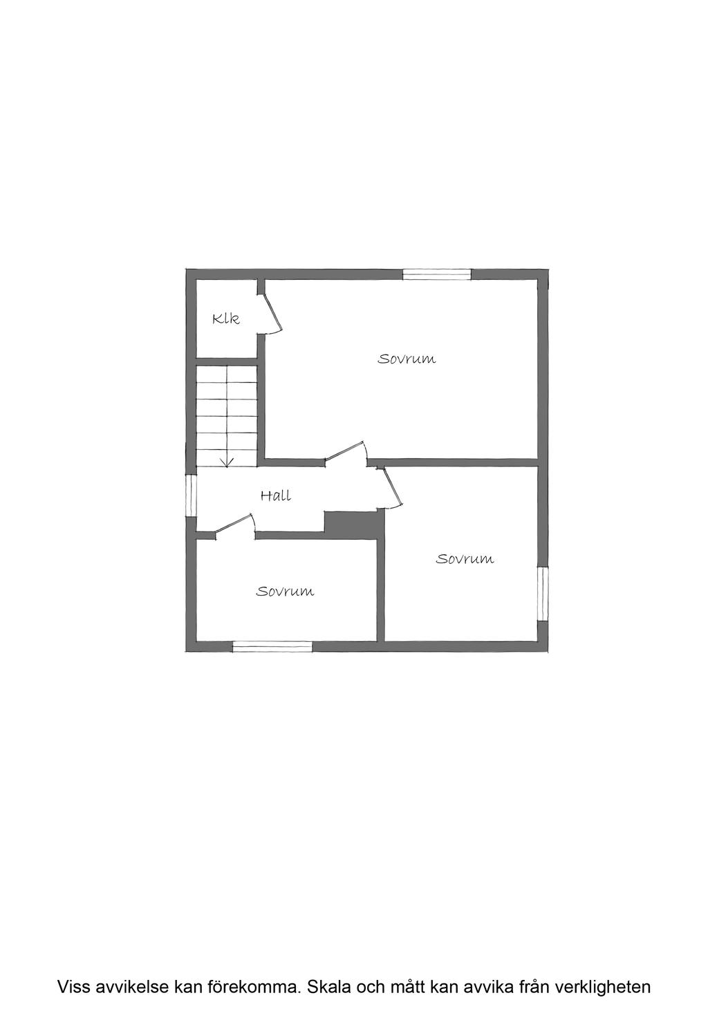 Planritning övre plan