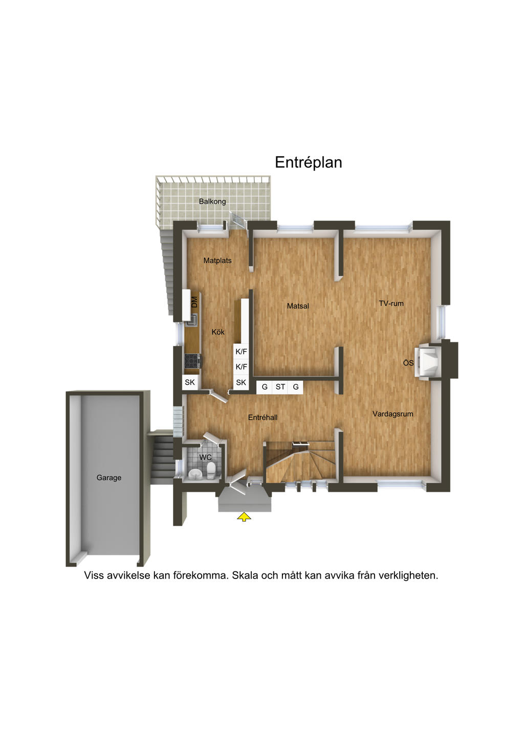 Entréplan, 3D-skiss