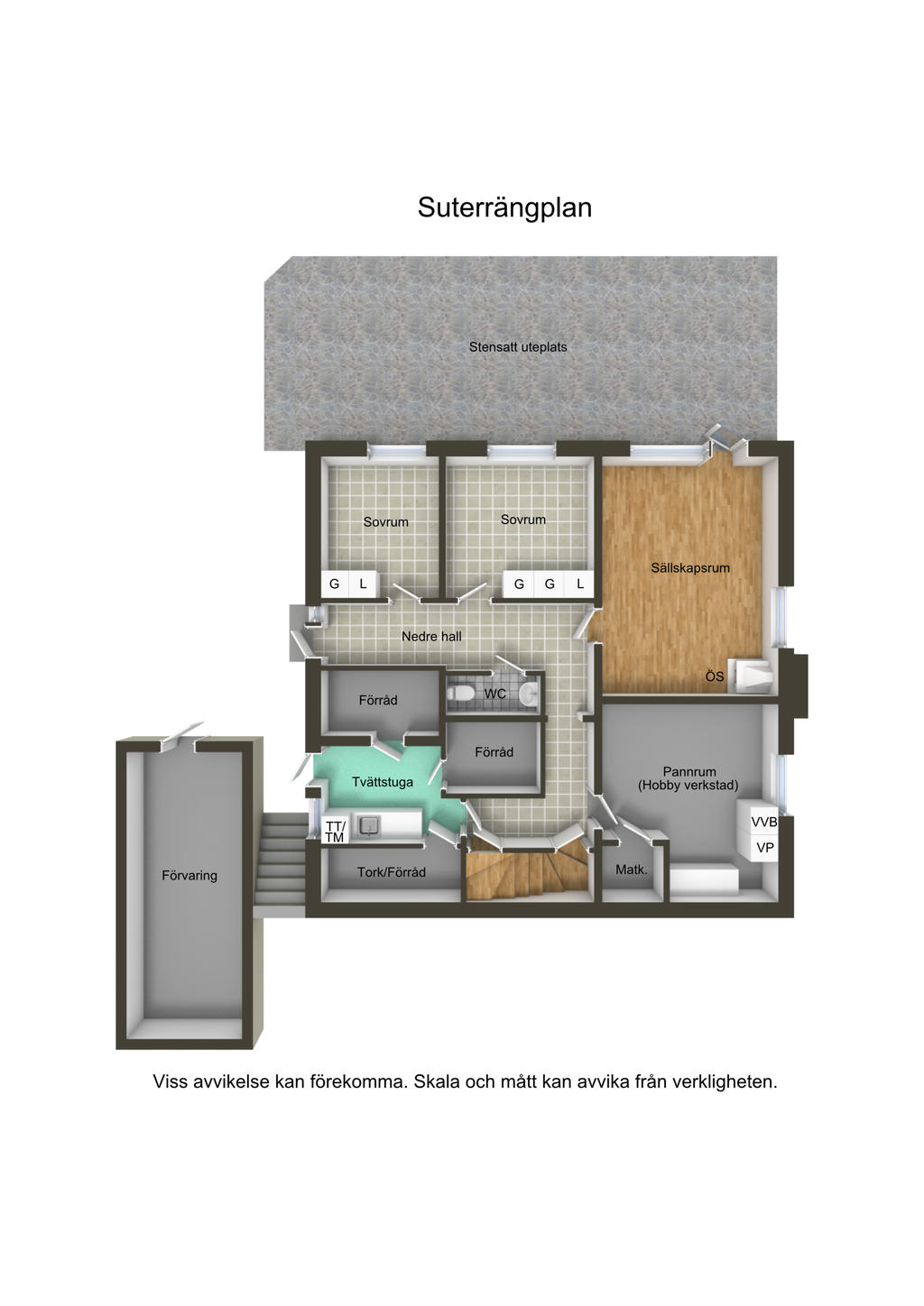 Sutterrängplan, 3D-skiss