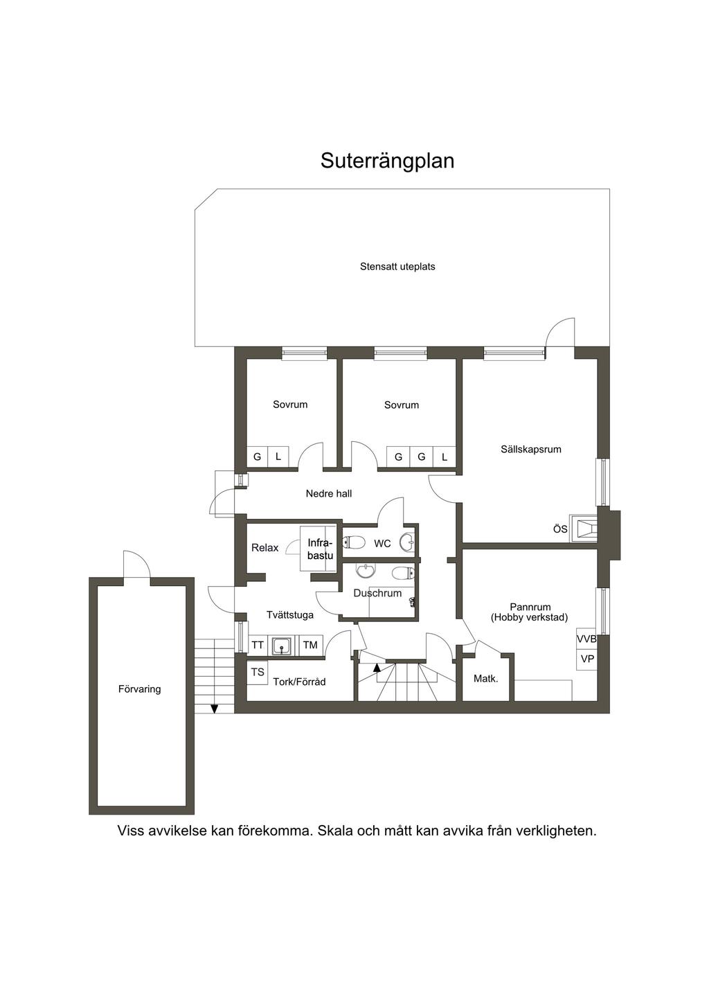 Suterrängplan, skiss