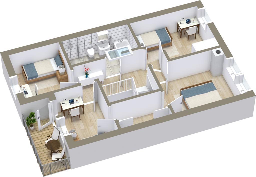 Alt. planlösning övre plan