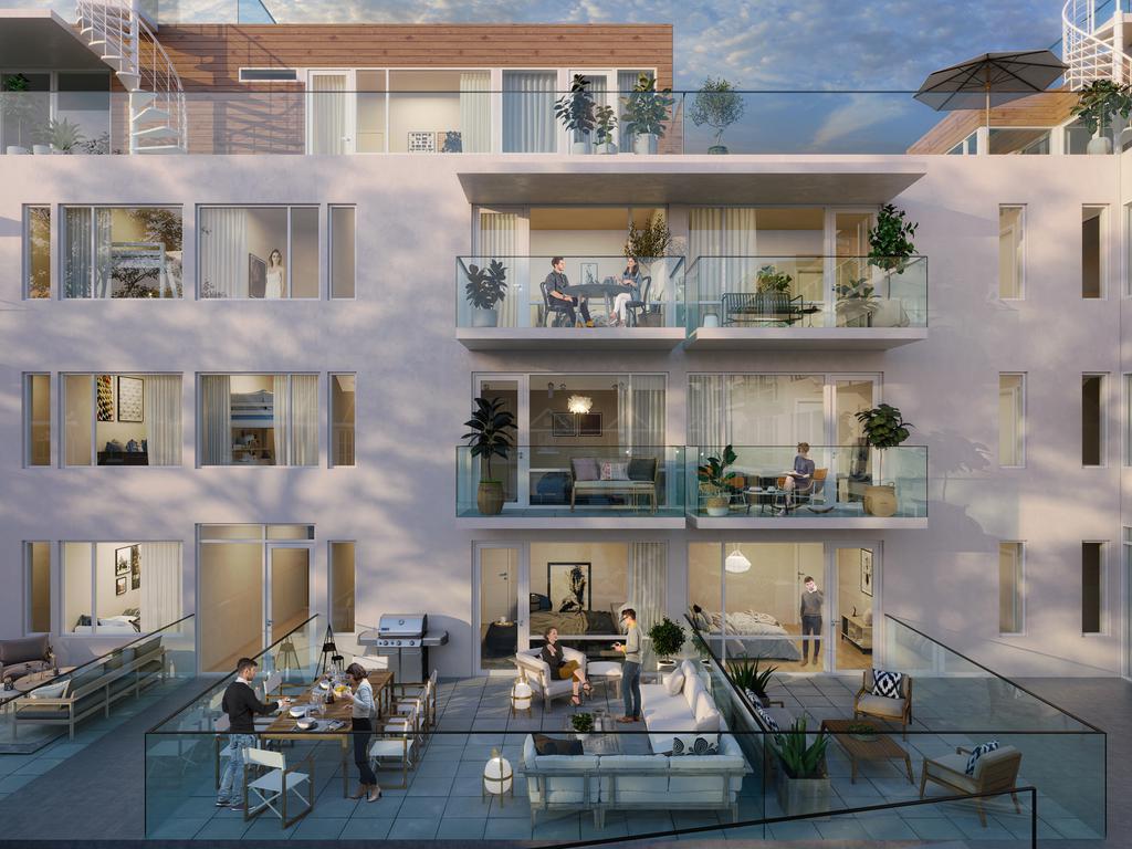 Med vida glaspartier och uteplatser, balkonger eller terrasser i minst två väderstreck, flödar det öländska ljuset in i bostäderna. Inspirationsbild, avvikelser kan förekomma.