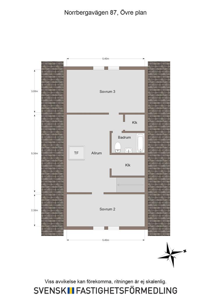 Planlösning övre plan