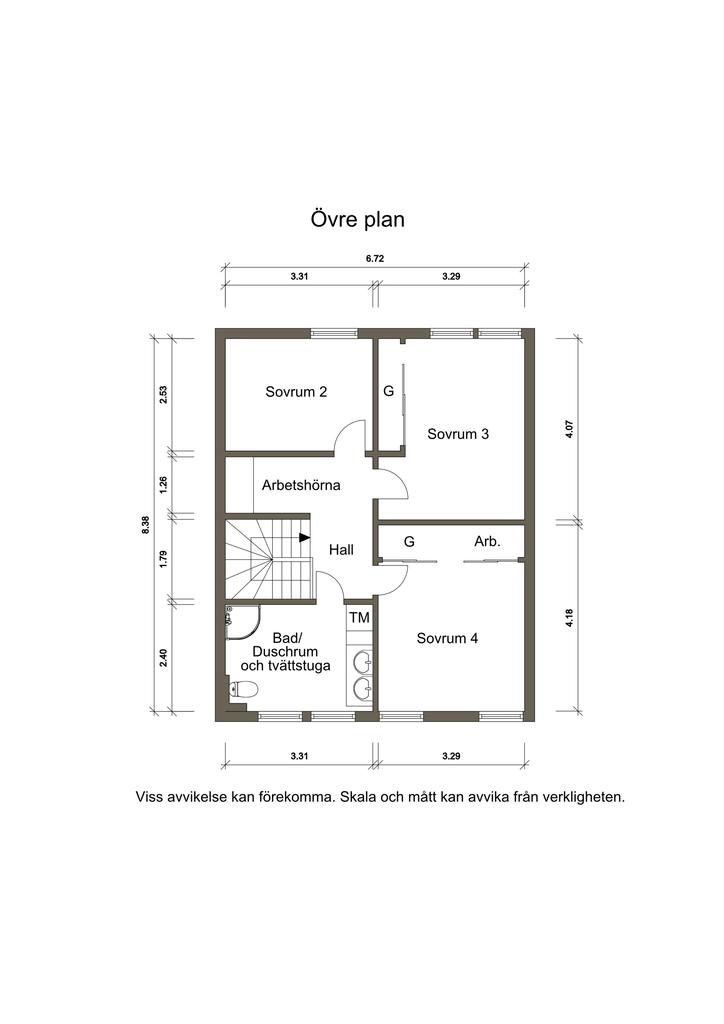 Övre plan, skiss