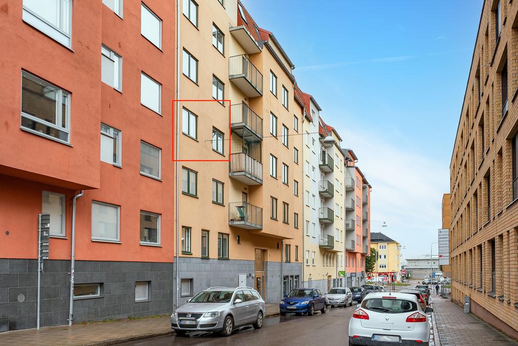 Lägenheten markerad