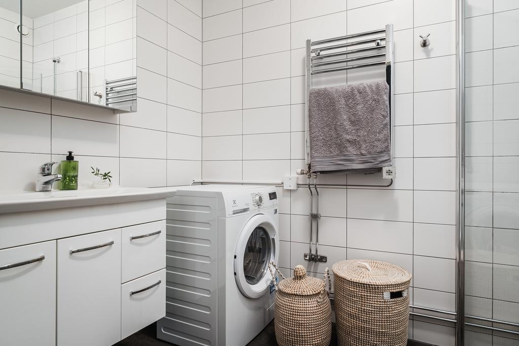 Duschrum med kombimaskin