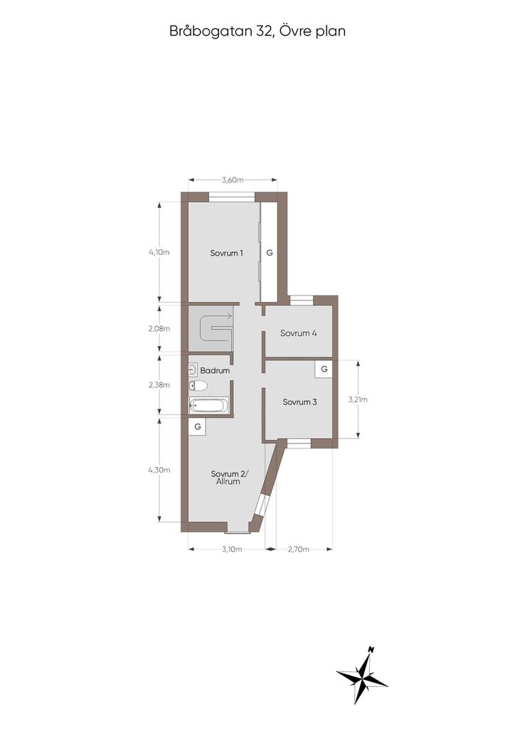 Planlösning övre plan