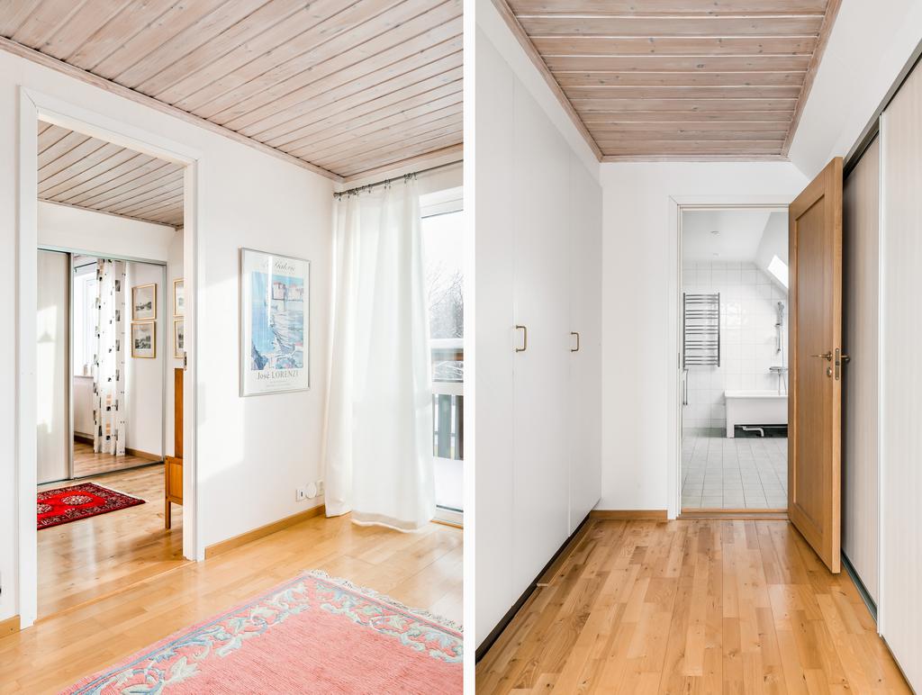 Walk-in-closet som nås både från badrummet och sovrummet