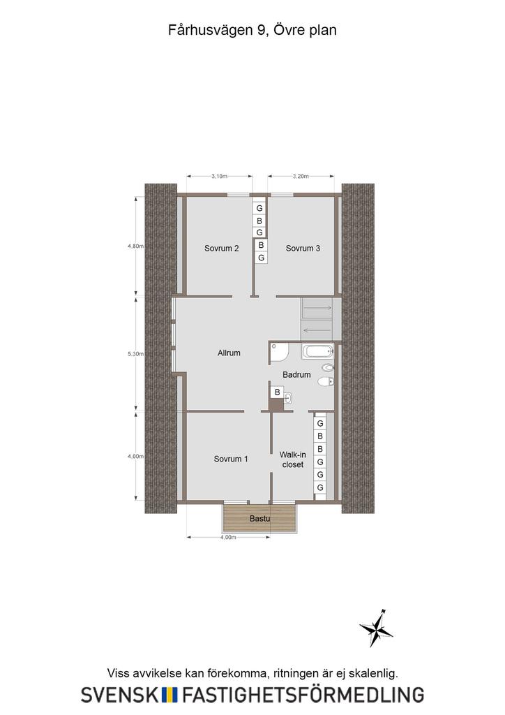 Planlösning övre plan
