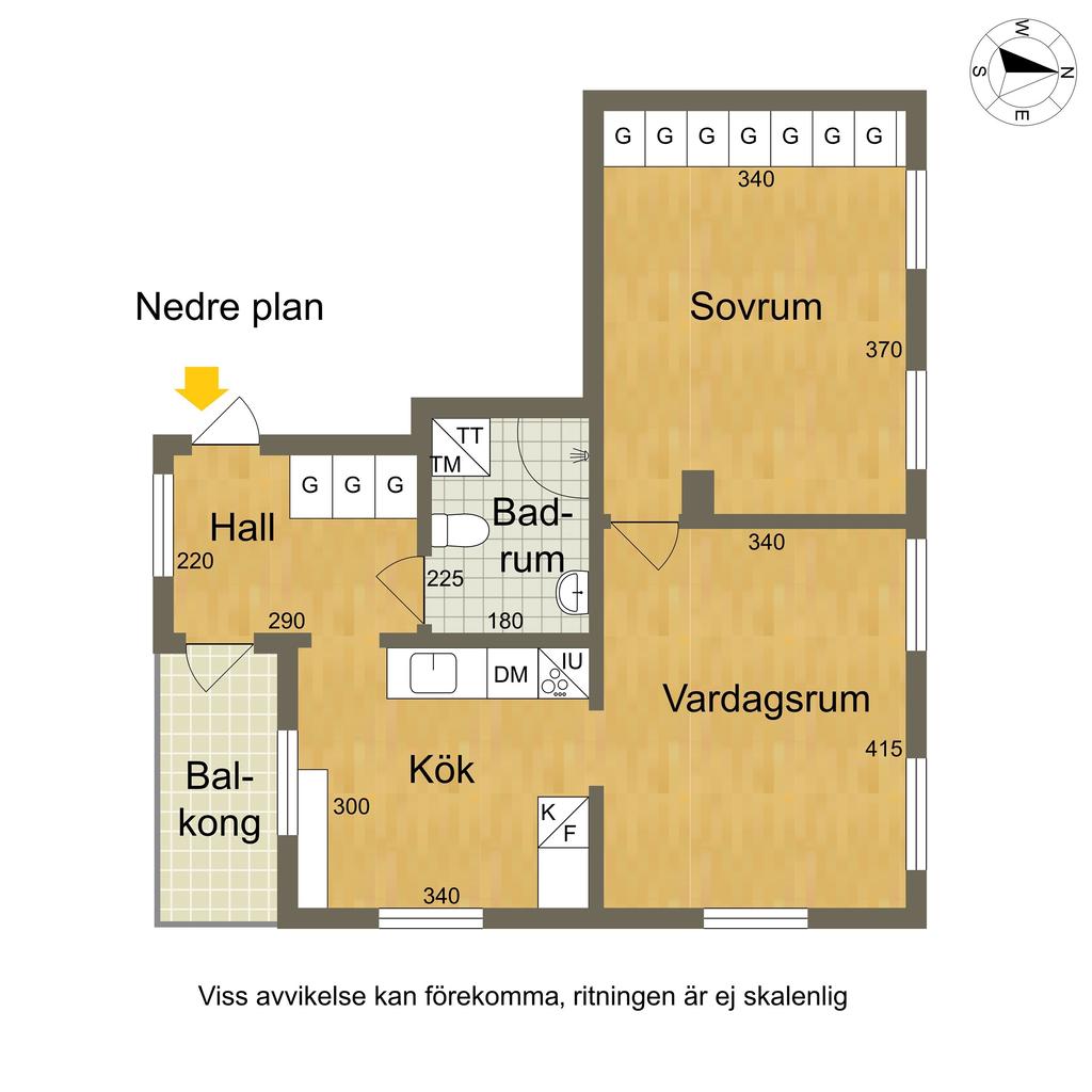 Lägenhet mellanplan