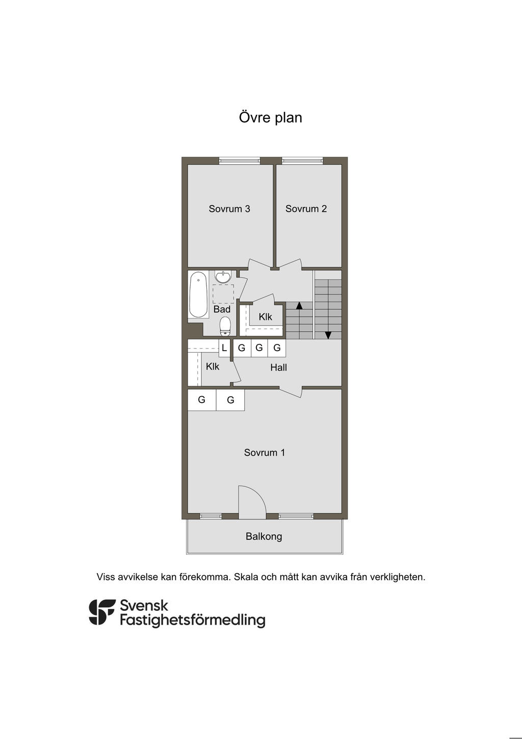 Planlösning våning 2 & 3