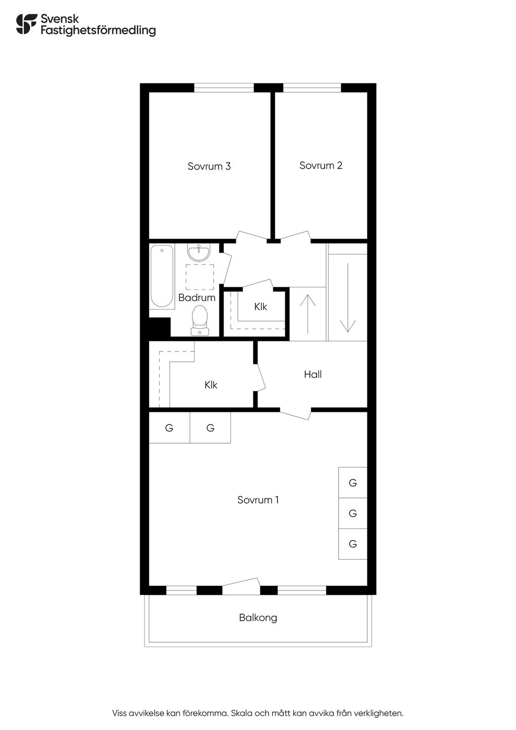 Planlösning våning 3 & 4