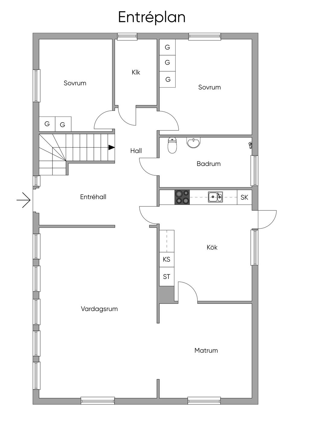 Planlösning entréplan