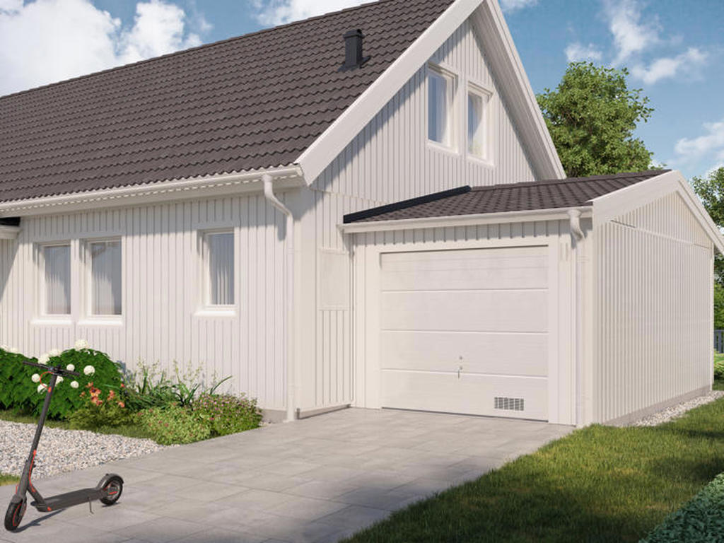 Exempelbild/rendering av hur det färdiga huset kan komma att se ut.