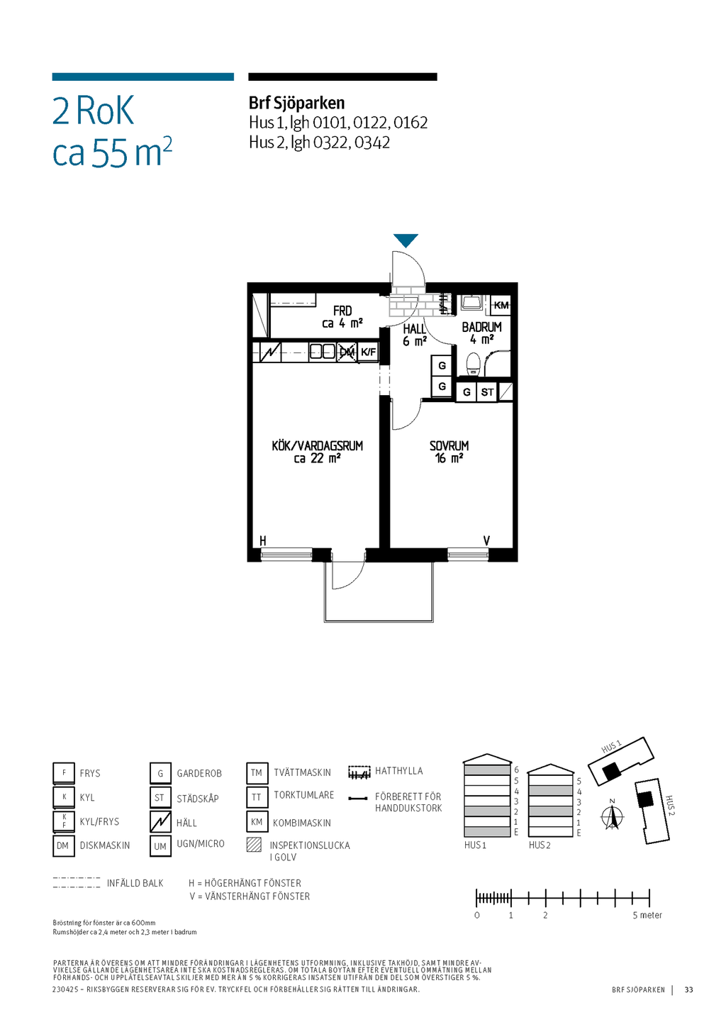 2 rok, 55 m²