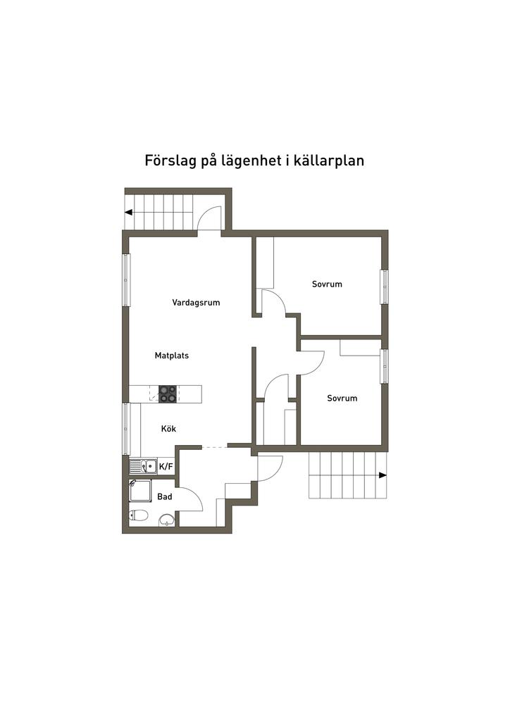 Förslag på lägenhet i källarplan