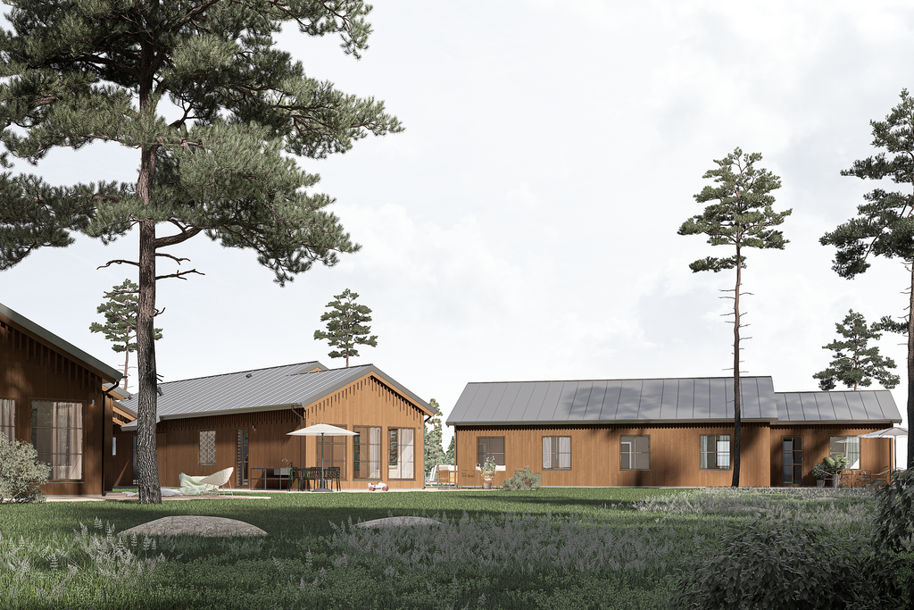 Notera att de bilder som visas är exempel och att huset ännu inte är uppfört.