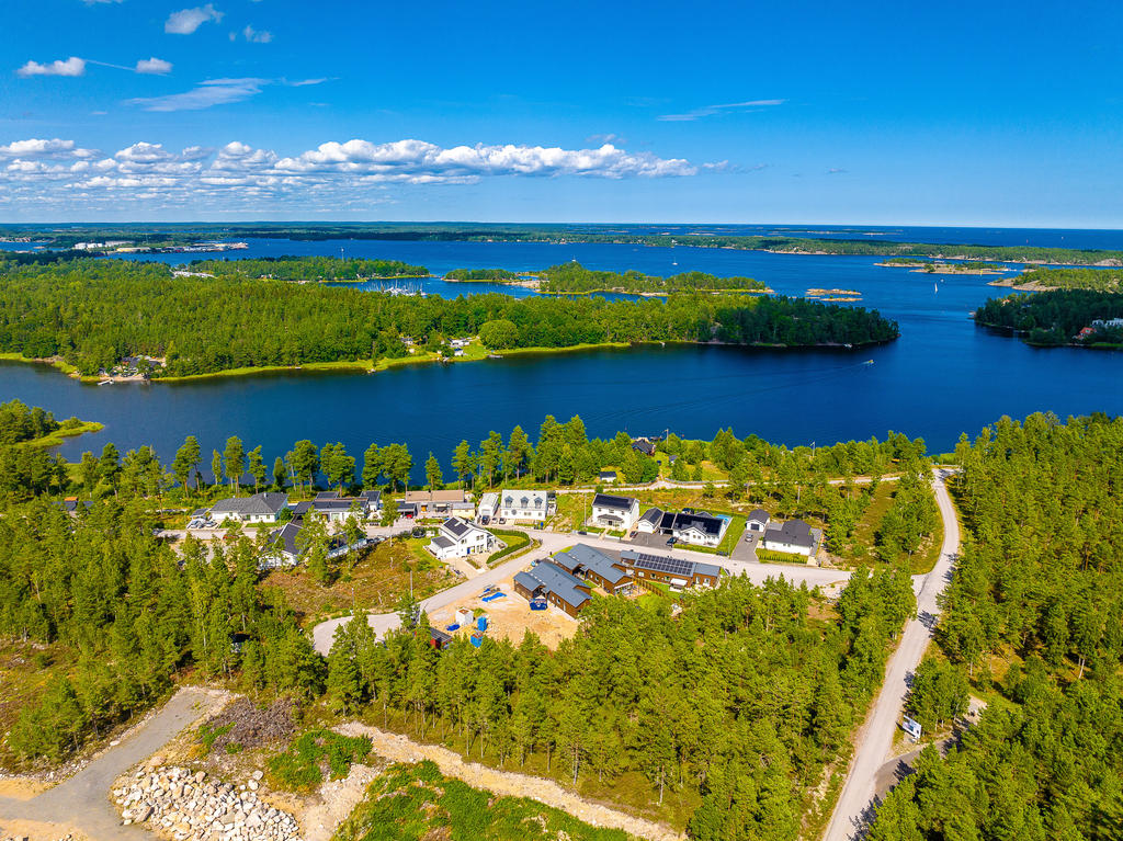 Drönarbild över området