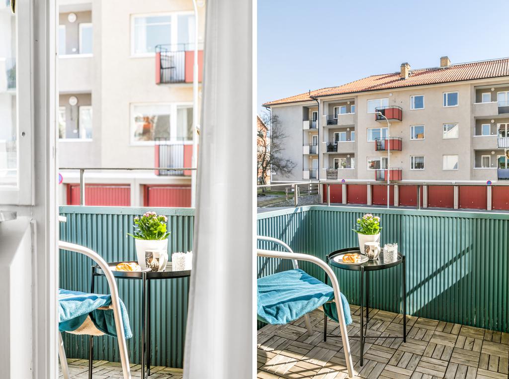 Balkong i soligt läge