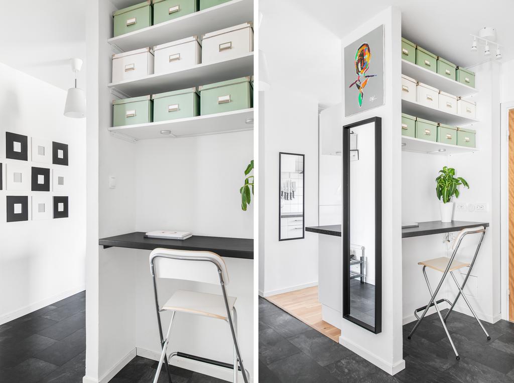 Arbetsplats i hallen