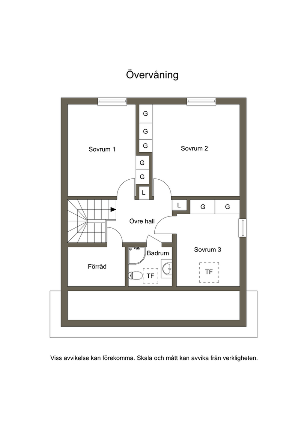 Planlösning övre plan