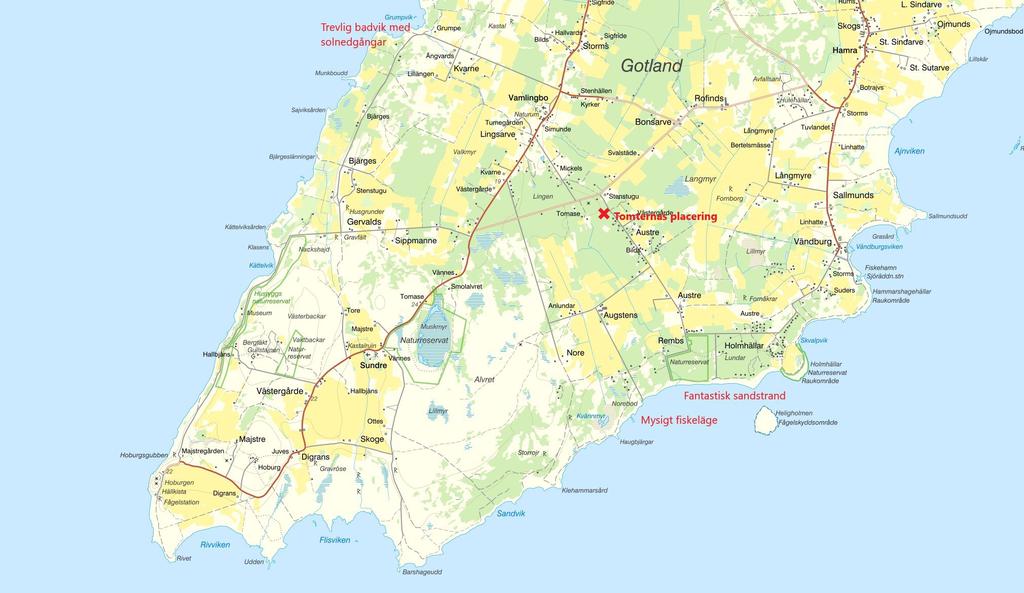 Området runt dessa tomter är oerhört populärt och det finns fantastiska naturområden, där du kan via cykelavstånd njuta av pensinat och natur runt Holmhällar, sandstrand vid Austre, fiskelägen och solnedgångar vid Grumpeviken.