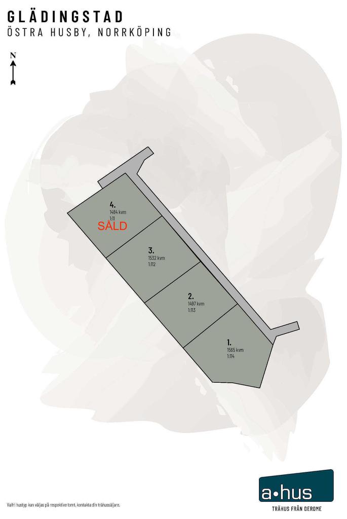 Tomtkarta Bossgårdsvägen 40 A-D