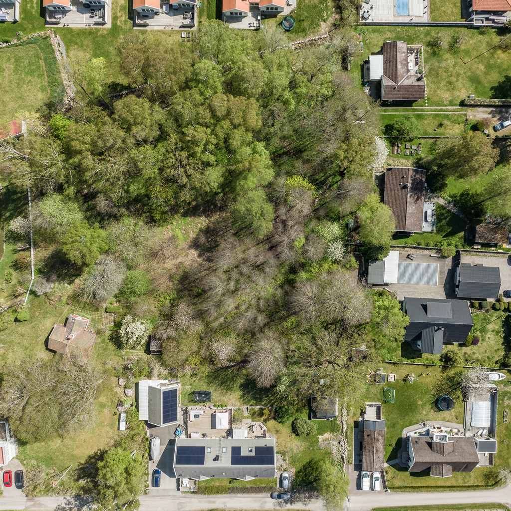 Stor tomt om 3 240 kvm med förhandsbesked om bygglov och servitut på väg