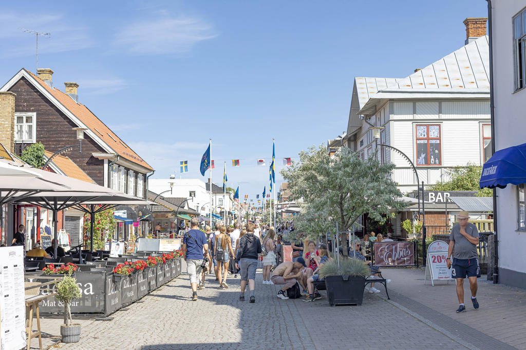 Borgholm i sommarskrud. Områdesbild, avvikelser kan förekomma.