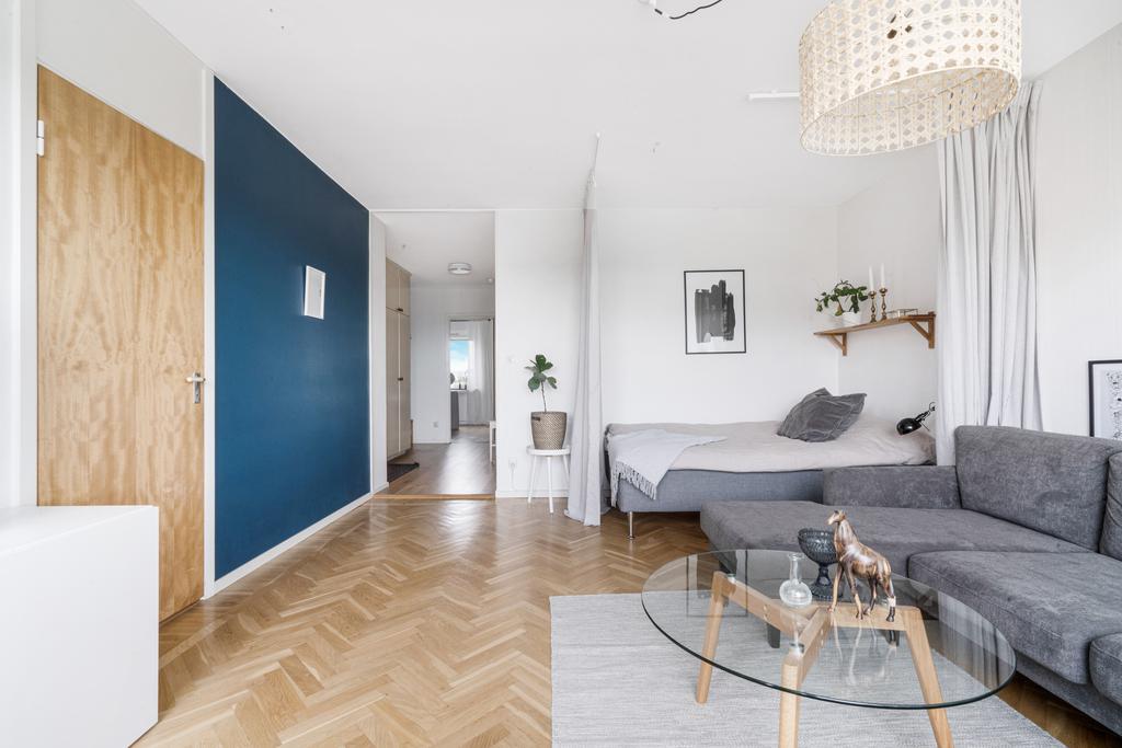 Vardagsrum med sovalkov