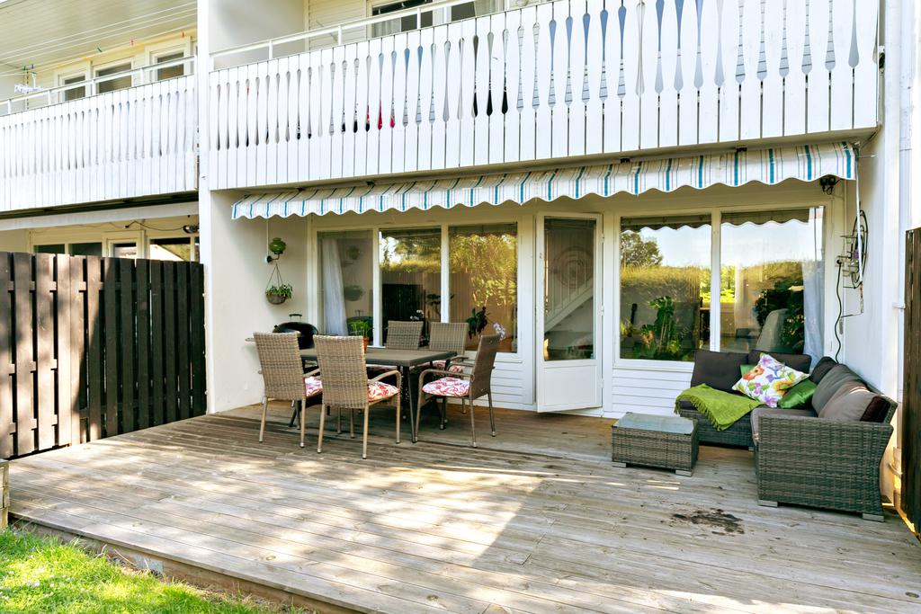 Sköna uteplatser med sol till sena kvällen