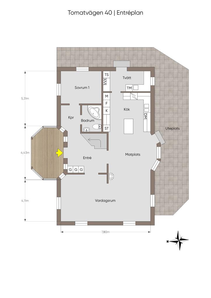 Planlösning entréplan