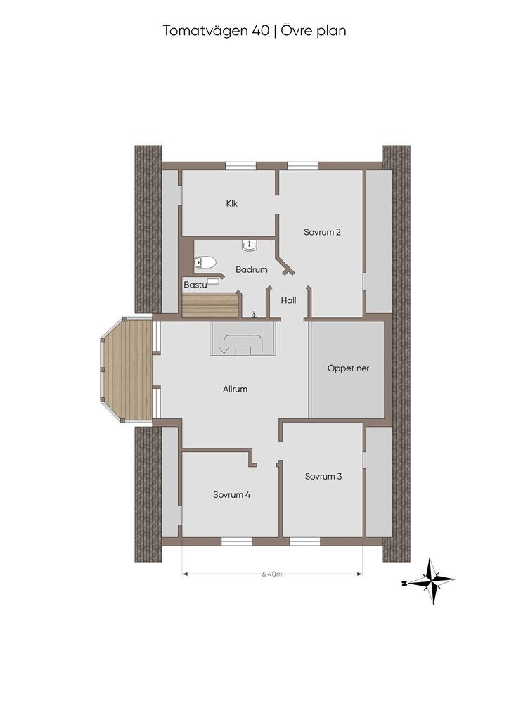 Planlösning övre plan