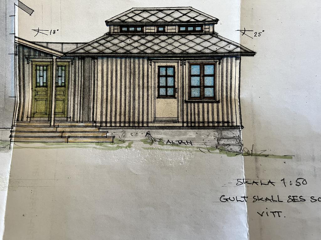 Arkitektritning på tänkta utbyggnader
