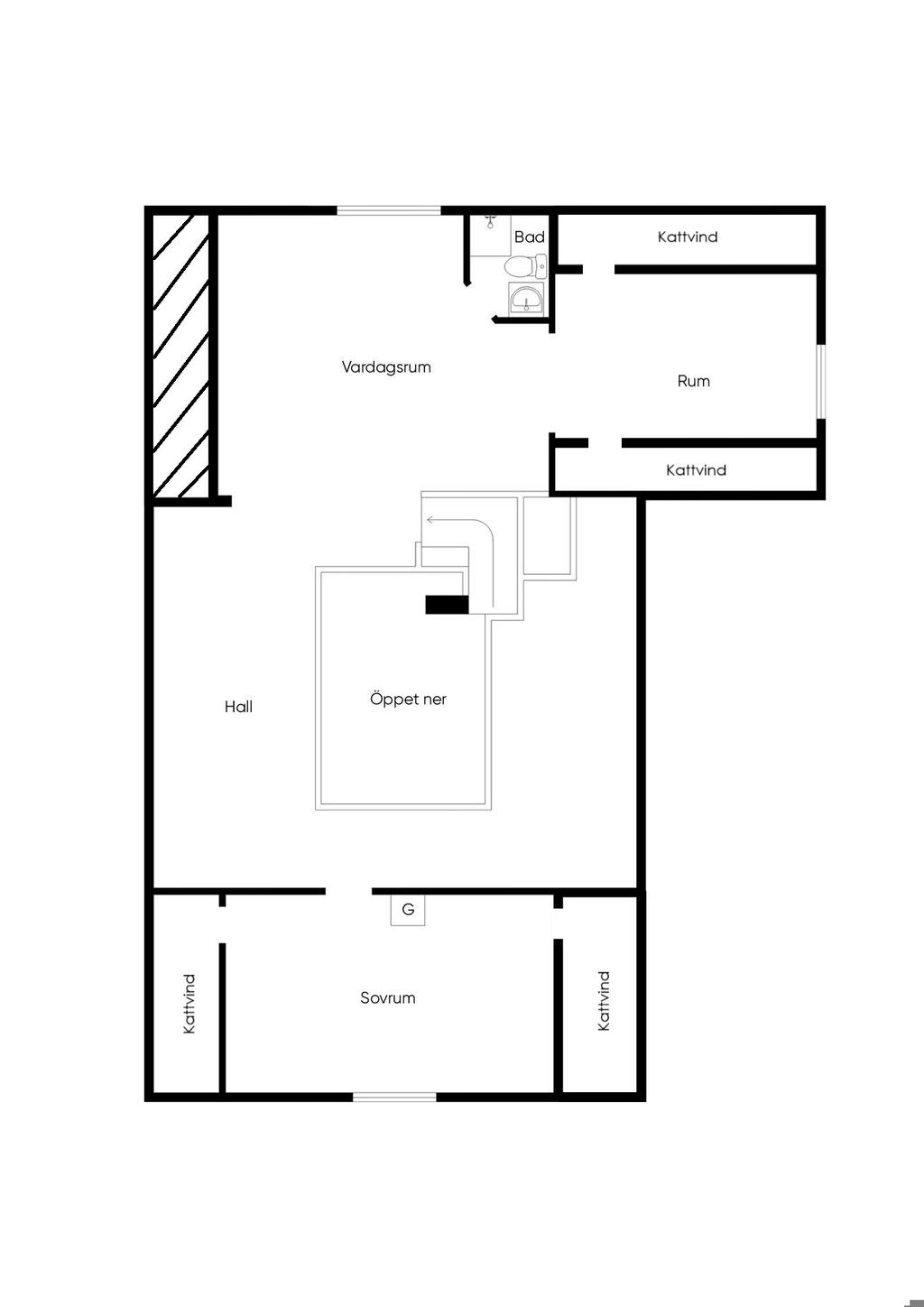 Planlösning Övre plan