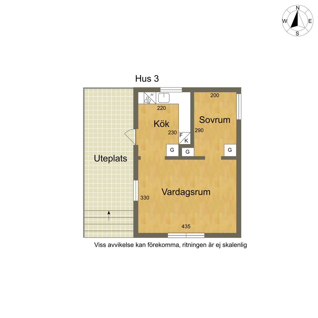 Planlösning gäststuga 1