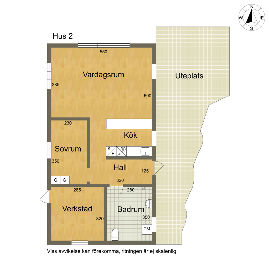 Planlösning gäststuga 2