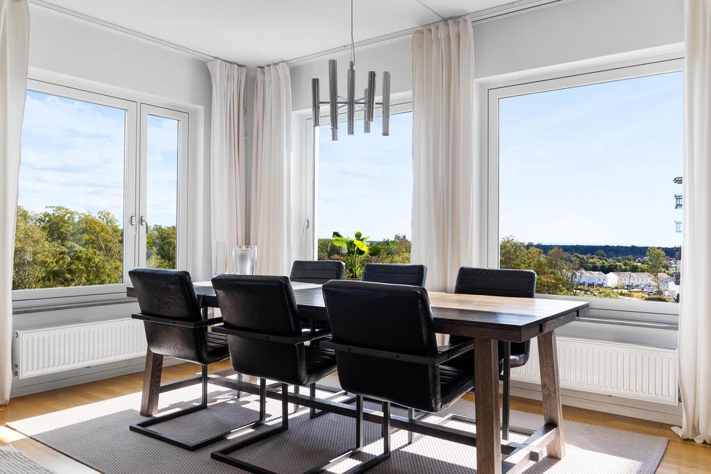 Fantastisk utsikt från matplatsen