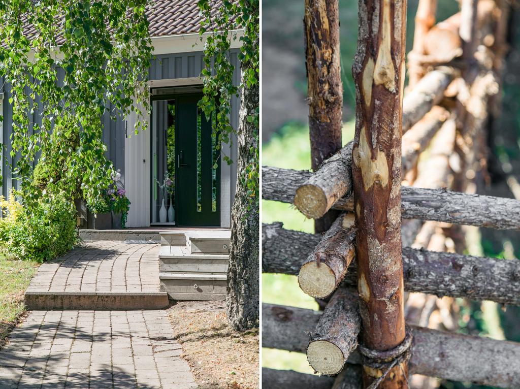 Charmig gärdsgård vid tomten