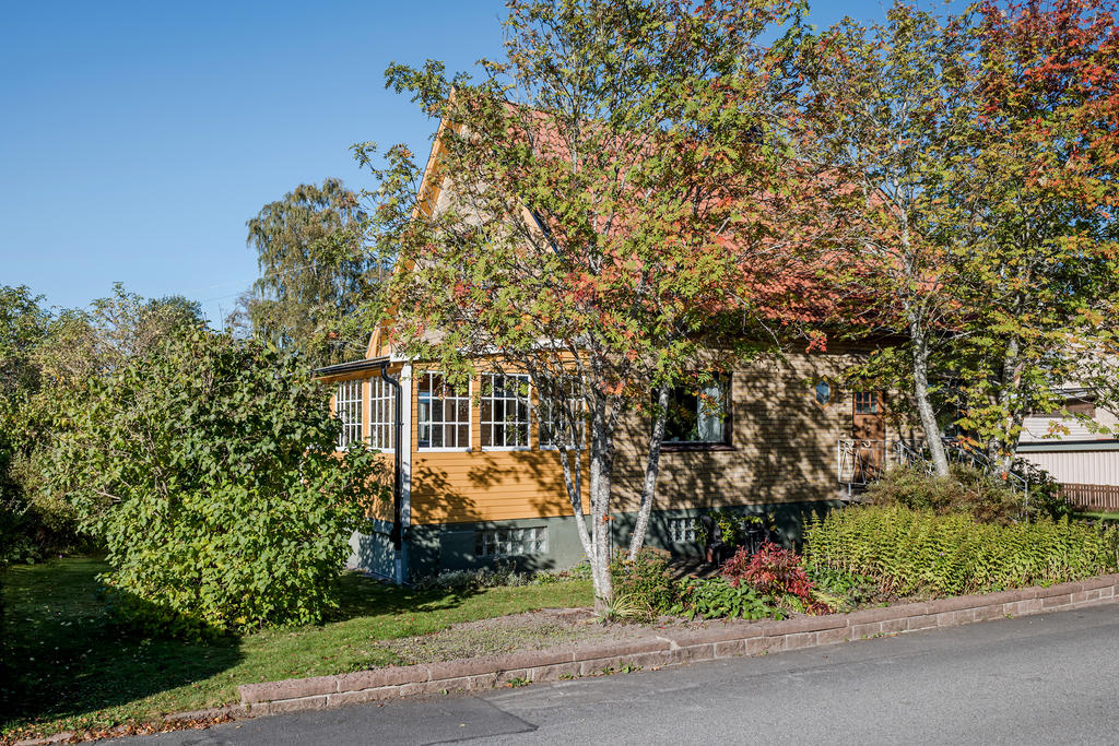 Huset sett från Björkvägen