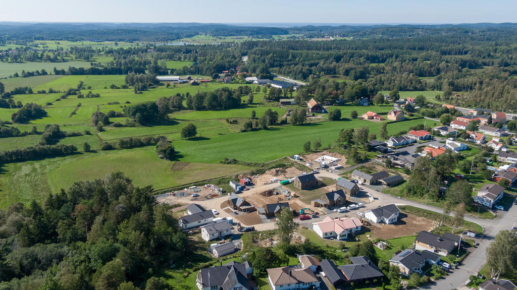 Drönarbild över omgivningen